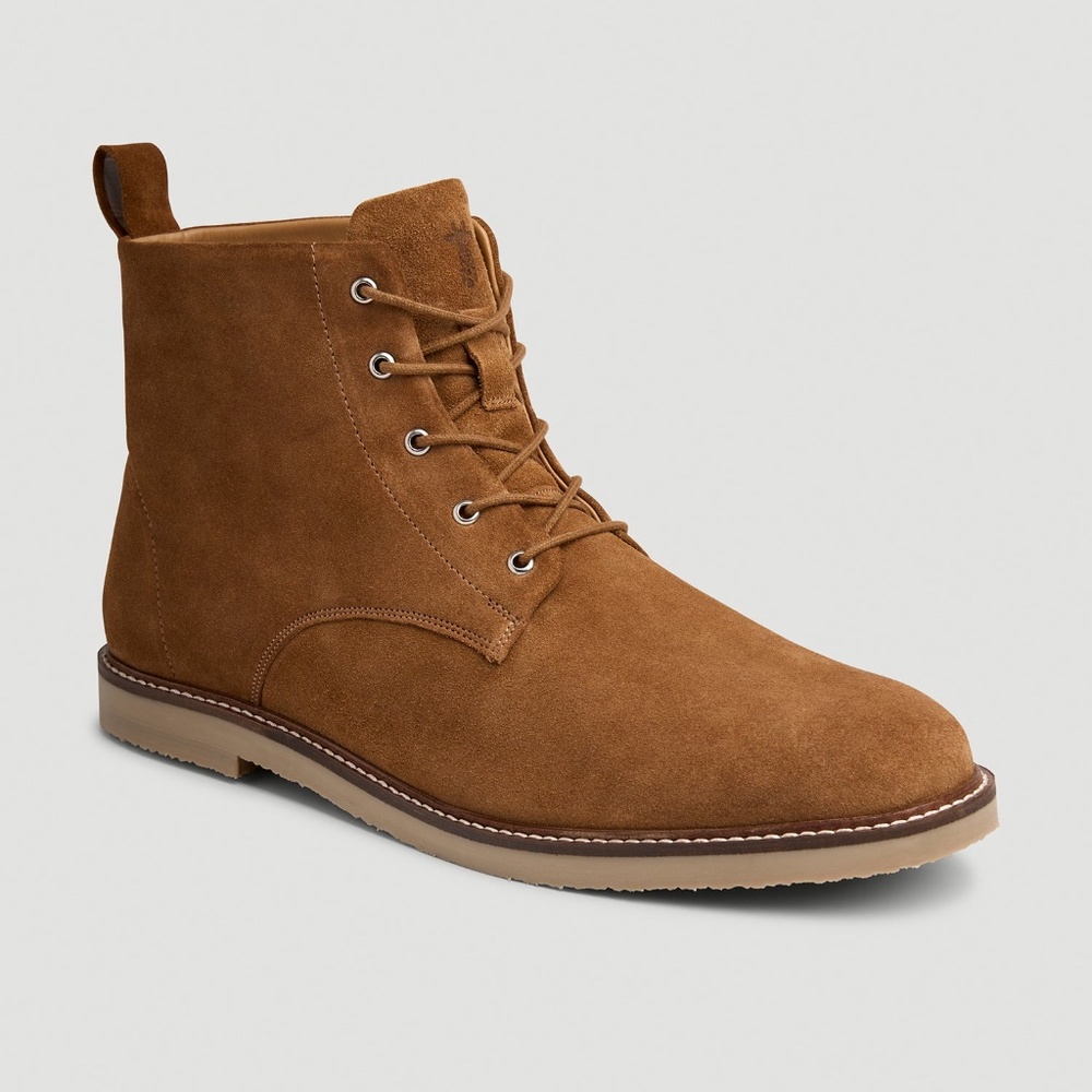 Men’s Suede Crepe Sole Boots Size 16 / Tan